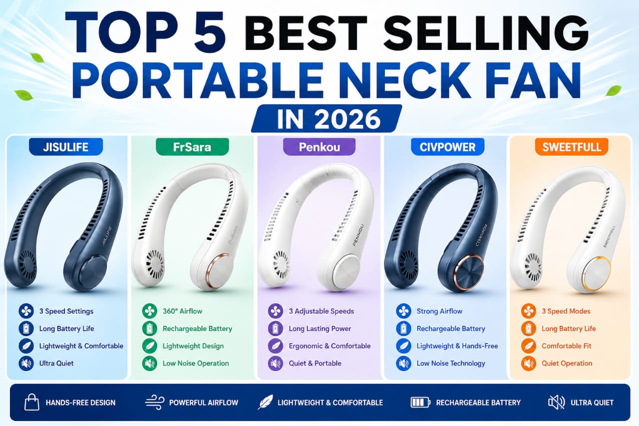 Read more about the article Top 5 Best Selling Portable Neck Fan in 2026